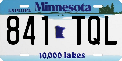 MN license plate 841TQL