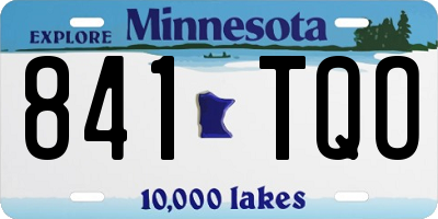 MN license plate 841TQO