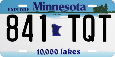 MN license plate 841TQT