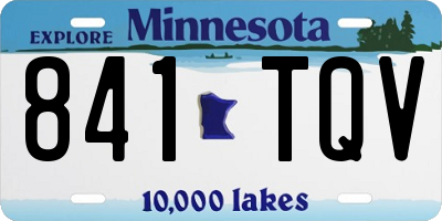 MN license plate 841TQV