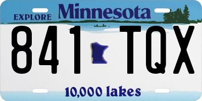 MN license plate 841TQX
