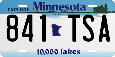 MN license plate 841TSA