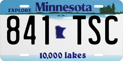 MN license plate 841TSC