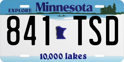 MN license plate 841TSD