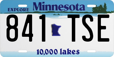 MN license plate 841TSE
