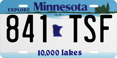 MN license plate 841TSF