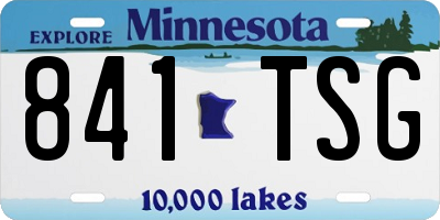 MN license plate 841TSG
