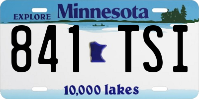 MN license plate 841TSI