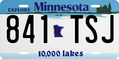 MN license plate 841TSJ