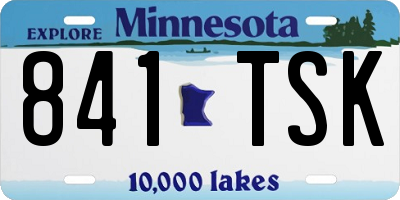 MN license plate 841TSK