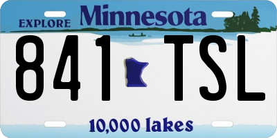MN license plate 841TSL