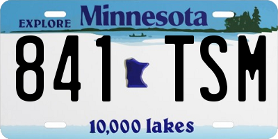 MN license plate 841TSM