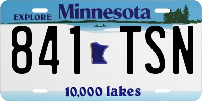 MN license plate 841TSN