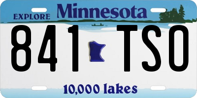 MN license plate 841TSO