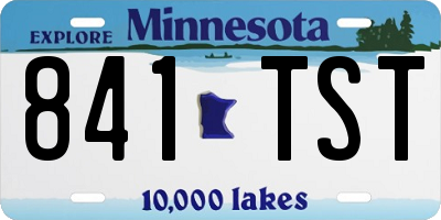 MN license plate 841TST