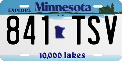 MN license plate 841TSV
