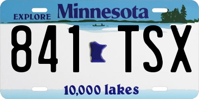 MN license plate 841TSX
