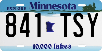 MN license plate 841TSY