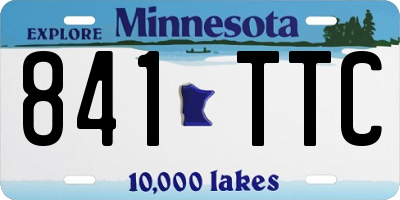 MN license plate 841TTC