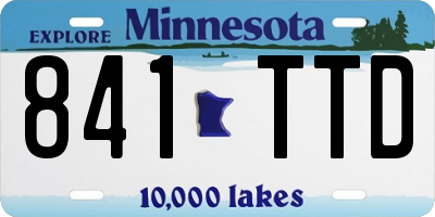 MN license plate 841TTD