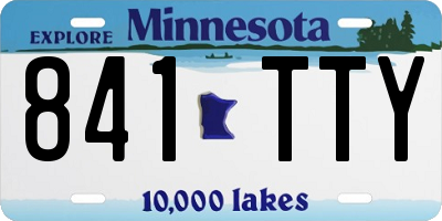 MN license plate 841TTY