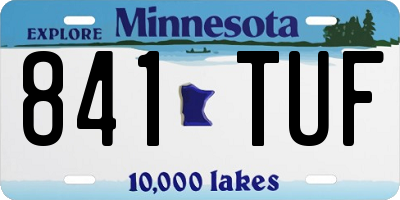 MN license plate 841TUF