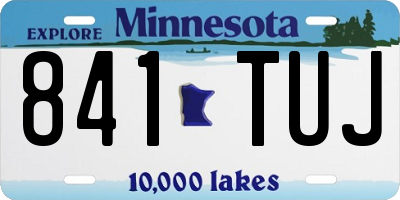 MN license plate 841TUJ