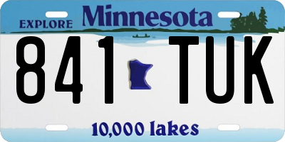 MN license plate 841TUK