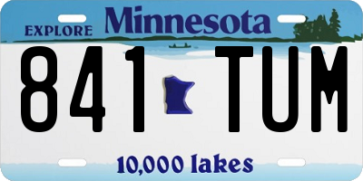 MN license plate 841TUM