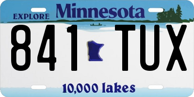MN license plate 841TUX