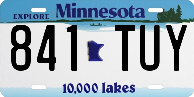 MN license plate 841TUY