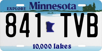 MN license plate 841TVB