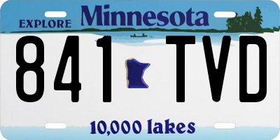 MN license plate 841TVD