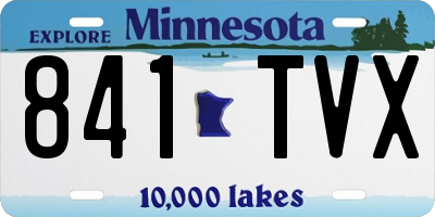 MN license plate 841TVX