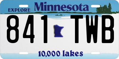 MN license plate 841TWB
