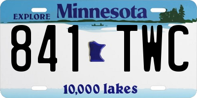 MN license plate 841TWC