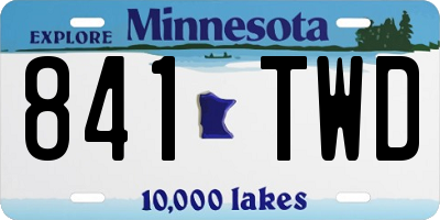MN license plate 841TWD