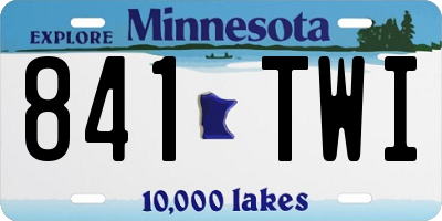 MN license plate 841TWI