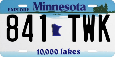 MN license plate 841TWK