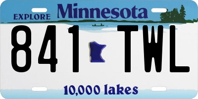 MN license plate 841TWL