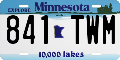 MN license plate 841TWM