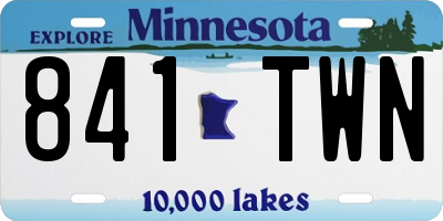 MN license plate 841TWN