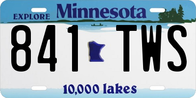 MN license plate 841TWS