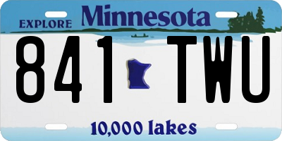 MN license plate 841TWU