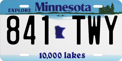 MN license plate 841TWY