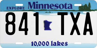MN license plate 841TXA
