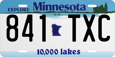 MN license plate 841TXC