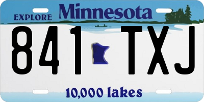 MN license plate 841TXJ