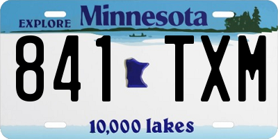 MN license plate 841TXM