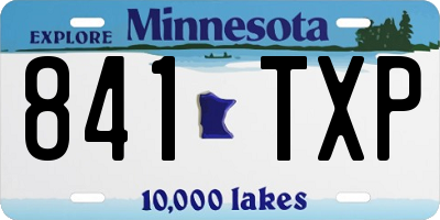 MN license plate 841TXP
